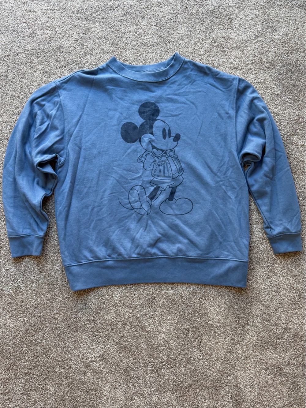 GAP Disney Blue Women’s Mickey Mouse Crewneck Pullover Sweatshirt